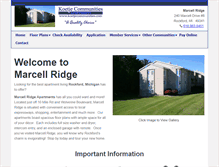 Tablet Screenshot of marcellridgeapartments.com